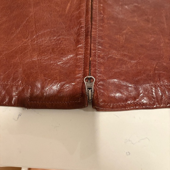 Banana Republic Men's Rich Brown Leather Jacket - Picture 2 of 16